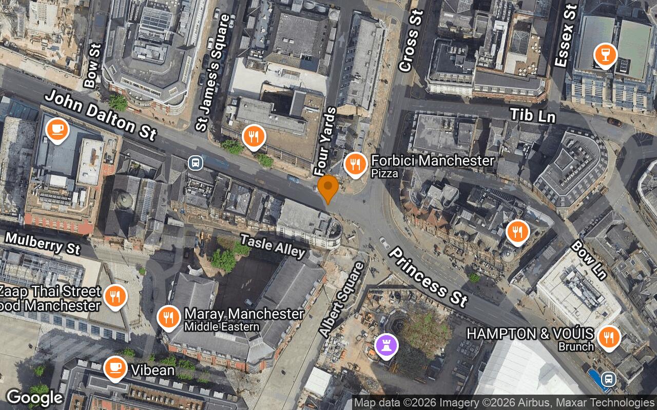 John Dalton Street coach drop-off bay
